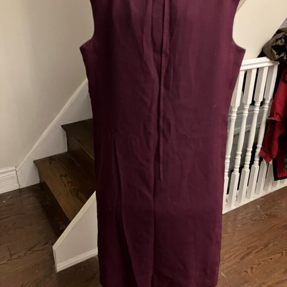 Vintage Burgundy Wool Dress - Picture 3 of 6